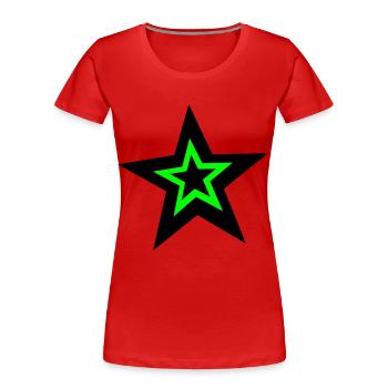 Stern - Frauen Premium Bio T-Shirt - Rot - Vorne - Mia (176cm)