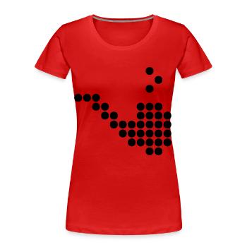 pipe dots - Women's Premium Organic T-Shirt - red - Front - Mia (176cm)