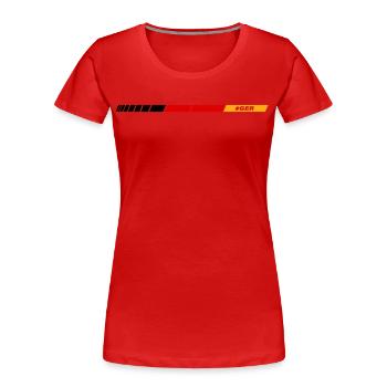 #GER - Frauen Premium Bio T-Shirt - Rot - Vorne - Mia (176cm)