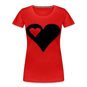 heart - Women's Premium Organic T-Shirt - red - Front - Mia (176cm)