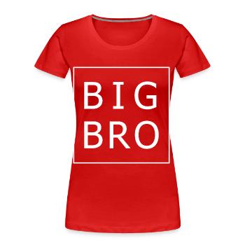 GRAND FRÈRE GRAND FRÈRE - T-shirt bio Premium Femme - rouge - Devant - Mia (176cm)