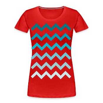 Waves Water Waves - Women's Premium Organic T-Shirt - red - Front - Mia (176cm)