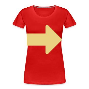 arrow - Frauen Premium Bio T-Shirt - Rot - Vorne - Mia (176cm)
