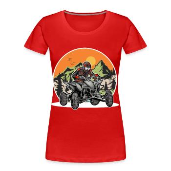 Quad ATV Offroad Quad Riders - Women's Premium Organic T-Shirt - red - Front - Mia (176cm)