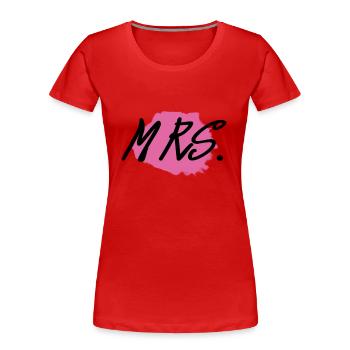 MRS Collection - Women's Premium Organic T-Shirt - red - Front - Mia (176cm)