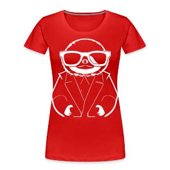 Paresseux Anime Paresseux Manga Paresseux Lunettes de soleil - T-shirt bio Premium Femme - rouge - Devant - Mia (176cm)