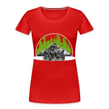 Quad ATV Offroad Quad Driver - Women's Premium Organic T-Shirt - red - Front - Mia (176cm)