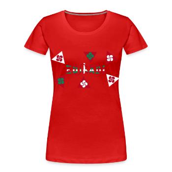 Euskadi Pays Basque - T-shirt bio Premium Femme - rouge - Devant - Mia (176cm)