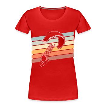 Kitesurfer Kiteboard Kitesurfen Kitesurf - Frauen Premium Bio T-Shirt - Rot - Vorne - Mia (176cm)