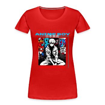 Manga Anime Chemises - T-shirt bio Premium Femme - rouge - Devant - Mia (176cm)