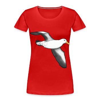 Albatross fliegend - Frauen Premium Bio T-Shirt - Rot - Vorne - Mia (176cm)