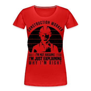 Elektriker - Frauen Premium Bio T-Shirt - Rot - Vorne - Mia (176cm)