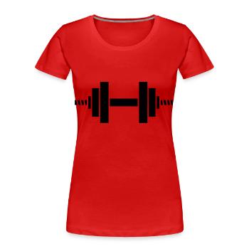 dumbell sport gym - T-shirt bio Premium Femme - rouge - Devant - Mia (176cm)