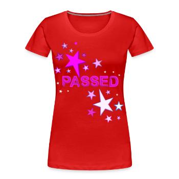 Bestanden - Frauen Premium Bio T-Shirt - Rot - Vorne - Mia (176cm)