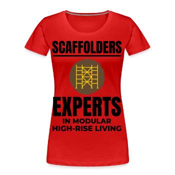 Scaffolder Scaffold Builder Scaffolding Platform - Women's Premium Organic T-Shirt - red - Front - Mia (176cm)