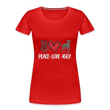 Italienischer Windspiel Windhund Hunde - Frauen Premium Bio T-Shirt - Rot - Vorne - Mia (176cm)