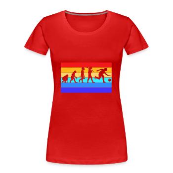 Bowlen Bowler Bowling Kegel Bowlingkugel - Frauen Premium Bio T-Shirt - Rot - Vorne - Mia (176cm)