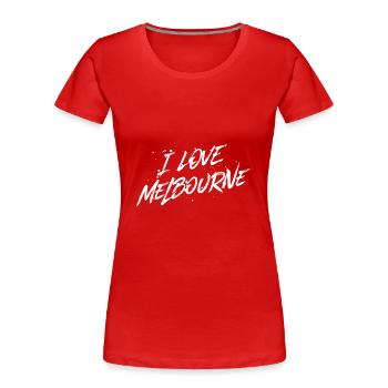I Love Melbourne - Frauen Premium Bio T-Shirt - Rot - Vorne - Mia (176cm)