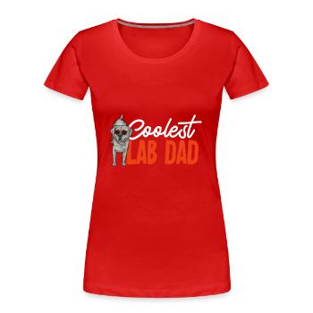 Silver Labrador Retriever Silver Lab - T-shirt bio Premium Femme - rouge - Devant - Mia (176cm)