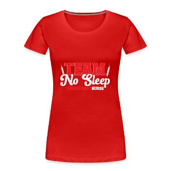 Nachtschicht Krankenschwester - Frauen Premium Bio T-Shirt - Rot - Vorne - Mia (176cm)