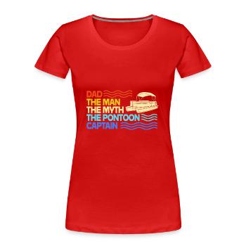 Pontonboot Boot Boote - Frauen Premium Bio T-Shirt - Rot - Vorne - Mia (176cm)