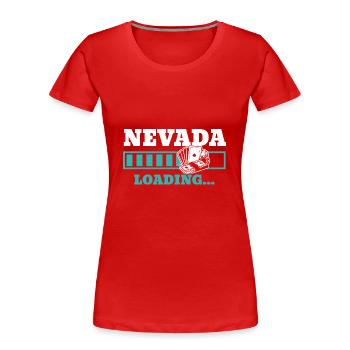 Nevada Laden USA Staat Amerika Reisen Nevadan - Frauen Premium Bio T-Shirt - Rot - Vorne - Mia (176cm)