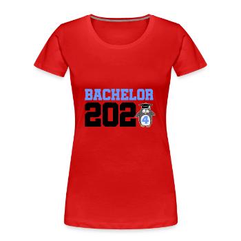 Baccalauréat 2024 Baccalauréat Doctorat Graduation - T-shirt bio Premium Femme - rouge - Devant - Mia (176cm)