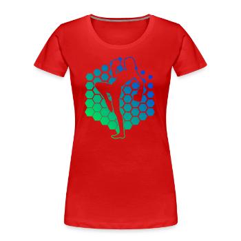 Kickboxen Kickboxing Kickboxer Kickbox Herren - Frauen Premium Bio T-Shirt - Rot - Vorne - Mia (176cm)