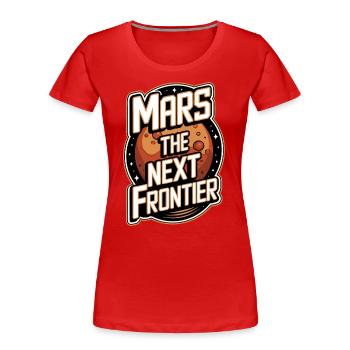 Mars Planet Planeten Sonnensystem - Frauen Premium Bio T-Shirt - Rot - Vorne - Mia (176cm)