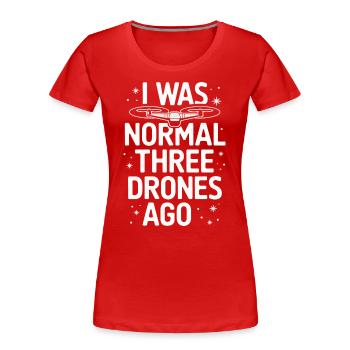 Dronen Pilot Quadrocopter Drone - Frauen Premium Bio T-Shirt - Rot - Vorne - Mia (176cm)