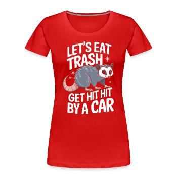 Opossum Possum Tier - Frauen Premium Bio T-Shirt - Rot - Vorne - Mia (176cm)