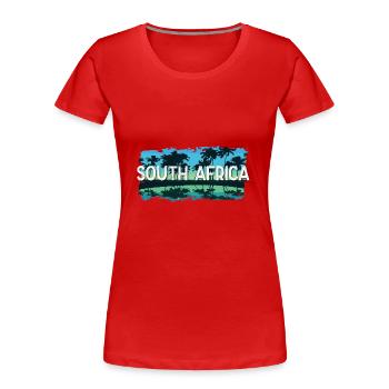 South Africa - Frauen Premium Bio T-Shirt - Rot - Vorne - Mia (176cm)