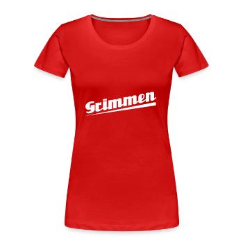 Grimmen - Textdesign mit Stadtnamen - Frauen Premium Bio T-Shirt - Rot - Vorne - Mia (176cm)