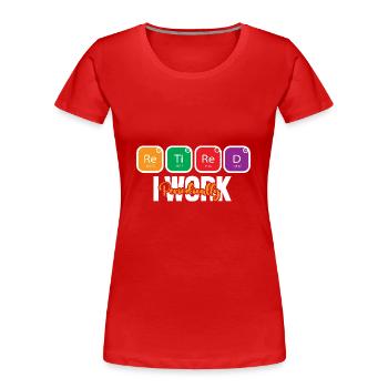 Periodensystem - Frauen Premium Bio T-Shirt - Rot - Vorne - Mia (176cm)
