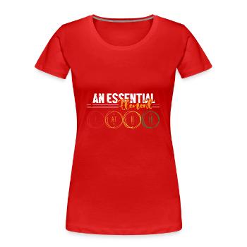 Periodensystem - Frauen Premium Bio T-Shirt - Rot - Vorne - Mia (176cm)