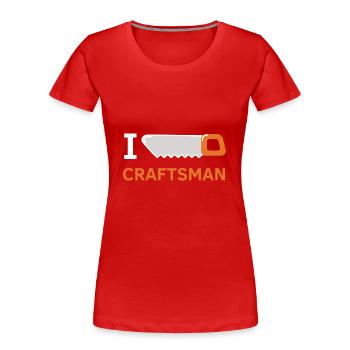 Ich Liebe Handwerker - Frauen Premium Bio T-Shirt - Rot - Vorne - Mia (176cm)