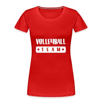 Volleyball Team - Frauen Premium Bio T-Shirt - Rot - Vorne - Mia (176cm)