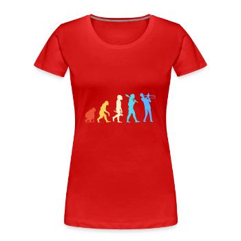 Trombone - T-shirt bio Premium Femme - rouge - Devant - Mia (176cm)