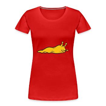 Bananenschnecke Schnecke - Frauen Premium Bio T-Shirt - Rot - Vorne - Mia (176cm)