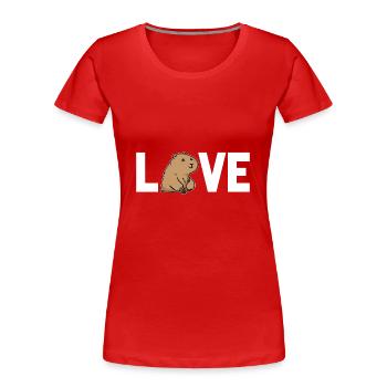 Prairie dog - Women's Premium Organic T-Shirt - red - Front - Mia (176cm)