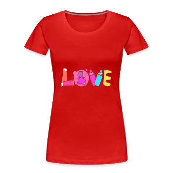 Kosmetikerin - Frauen Premium Bio T-Shirt - Rot - Vorne - Mia (176cm)
