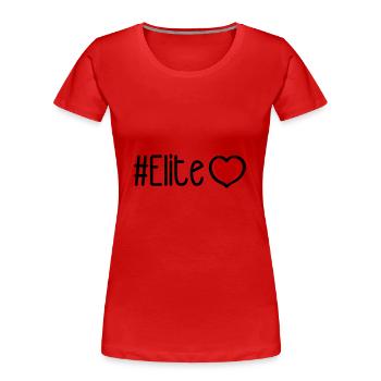 Elite Herz - Frauen Premium Bio T-Shirt - Rot - Vorne - Mia (176cm)