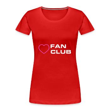 Fan Club - Frauen Premium Bio T-Shirt - Rot - Vorne - Mia (176cm)