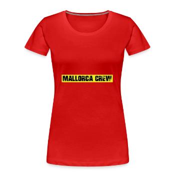 Majorque Équipage - T-shirt bio Premium Femme - rouge - Devant - Mia (176cm)