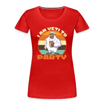 Bigfoot Sasquatch Yeti - Women's Premium Organic T-Shirt - red - Front - Mia (176cm)