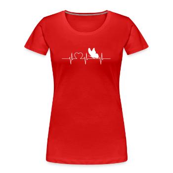Papillons Papillon Nuit Papillon Papillon - T-shirt bio Premium Femme - rouge - Devant - Mia (176cm)