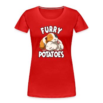 Furry Potato für einen Meerschweinchen Liebhaber - Frauen Premium Bio T-Shirt - Rot - Vorne - Mia (176cm)