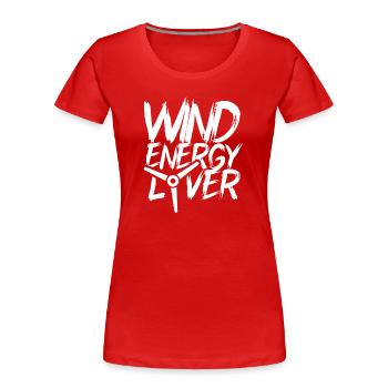 Wind Energy Lovers Wind Turbine Wind Turbine - Women's Premium Organic T-Shirt - red - Front - Mia (176cm)
