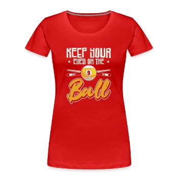 Billiards Pool Billiards Billiards Ball Billiards Cook 8Ball - Women's Premium Organic T-Shirt - red - Front - Mia (176cm)