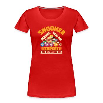 Billiards Pool Billiards Billiards Ball Billiards Cook 8Ball - Women's Premium Organic T-Shirt - red - Front - Mia (176cm)